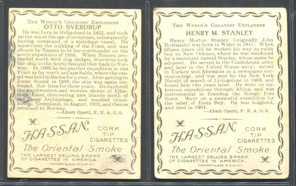 T118 Hassan World's Greatest Explorers Near Set of (23/25) Cards Plus (6) Back Variations