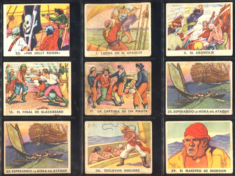 R109 Spanish Boblero Gum Pirates Lot of (10) Different Cards