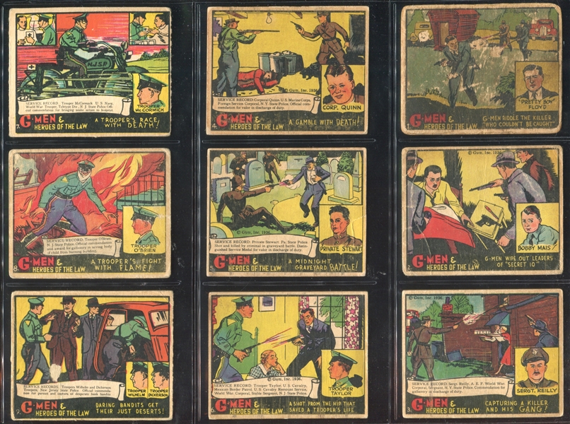 R60 G-Men and the Heroes of the Law Large Lot of (132) Cards with 200, 300 and 400 Series