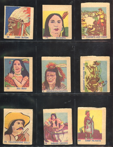 R185 Series of 48 Indians and Western Lot of (21) Cards