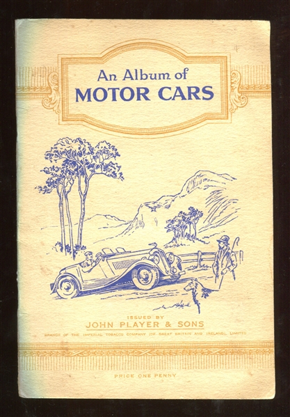 1936 John Player (UK) An Album of Motor Cars Complete set of (50) Cards in Album