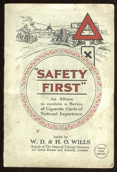 1936 Wills (UK) Safety First Complete set of (50) Cards With Album