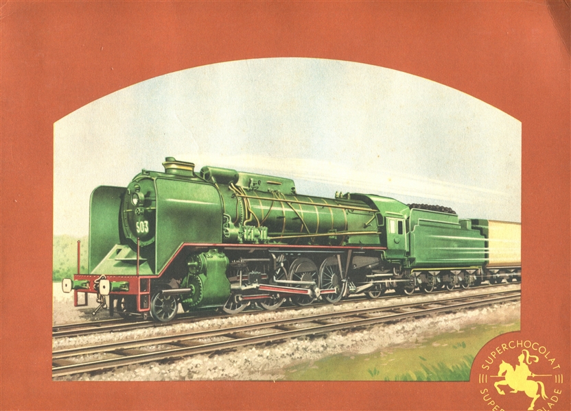 1952 Jacques Chocolates (Belgium) History of the Locomotive Complete set of (144) Cards in Album