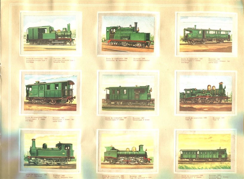 1952 Jacques Chocolates (Belgium) History of the Locomotive Complete set of (144) Cards in Album