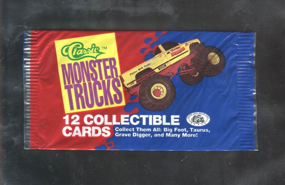 1990 Classic (USA) Monster Trucks Complete Set of (125) Cards Plus Wrapper