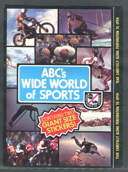 1975 ABC/Topps (USA) Wide World of Sports Complete Set of (24) Plus Wrapper