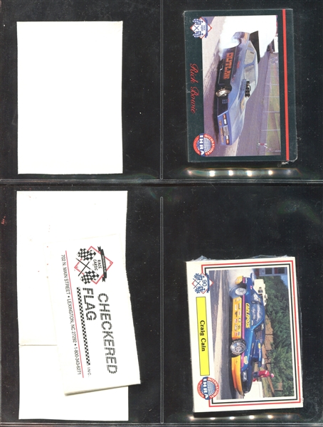 1989/1990 Checkered Flag (USA) IHRA Drag Cards Lot of (2) Complete Sets of (100) Plus Extras