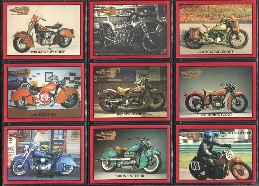 1993 Indian Trading Cards (USA) Indian Motorcycles Lot of (2) Complete Sets of Cards Plus Extras