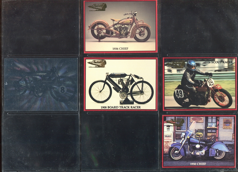 1993 Indian Trading Cards (USA) Indian Motorcycles Lot of (2) Complete Sets of Cards Plus Extras