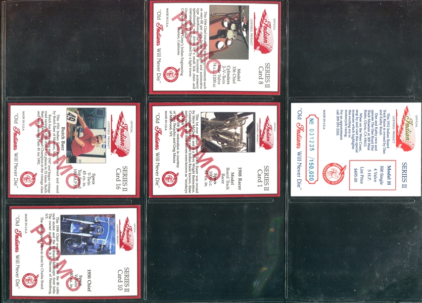 1993 Indian Trading Cards (USA) Indian Motorcycles Lot of (2) Complete Sets of Cards Plus Extras