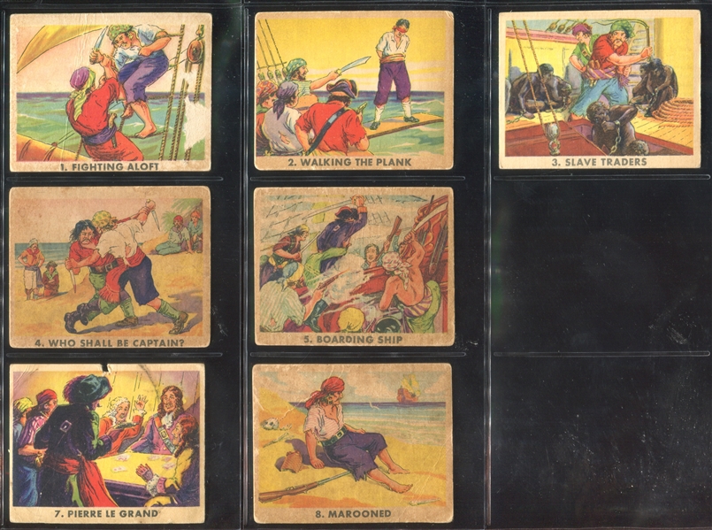 R109 Gum Inc Pirate's Picture Near Complete Set of (65/72) Cards