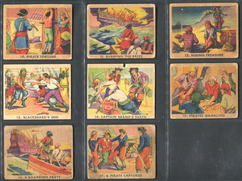 R109 Gum Inc Pirate's Picture Near Complete Set of (65/72) Cards