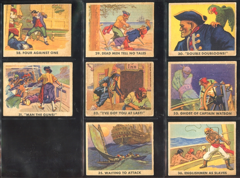 R109 Gum Inc Pirate's Picture Near Complete Set of (65/72) Cards