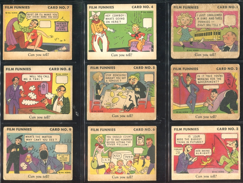 R48 Gum Inc Film Funnies Complete Set of (24) Cards