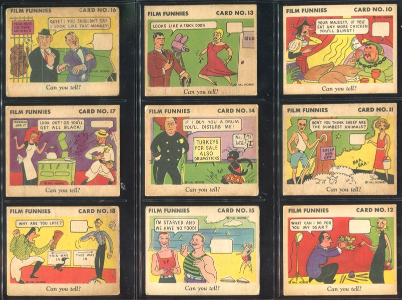 R48 Gum Inc Film Funnies Complete Set of (24) Cards