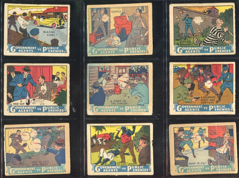 R61 M. Pressner Government Agents vs. Public Enemies Complete Set of (24) Cards