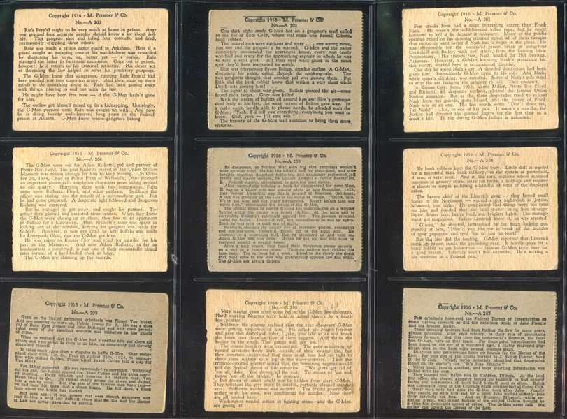 R61 M. Pressner Government Agents vs. Public Enemies Complete Set of (24) Cards