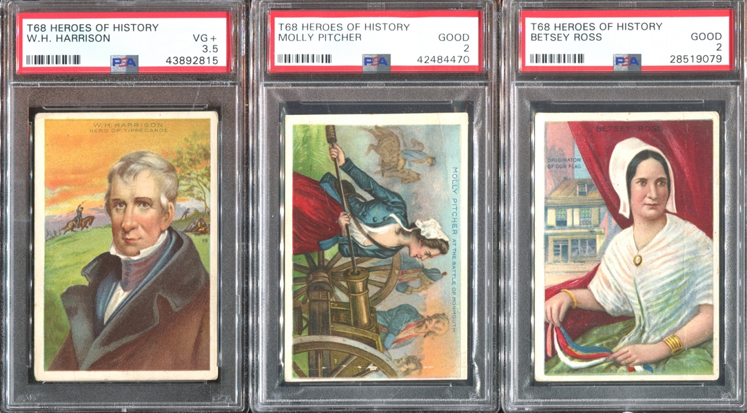 T68 Royal Bengals Heroes of History Lot of (3) PSA-Graded Cards