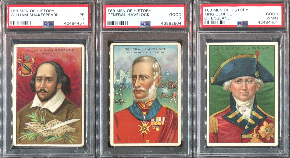 T68 Royal Miner's Extra of History Lot of (5) PSA-Graded Cards