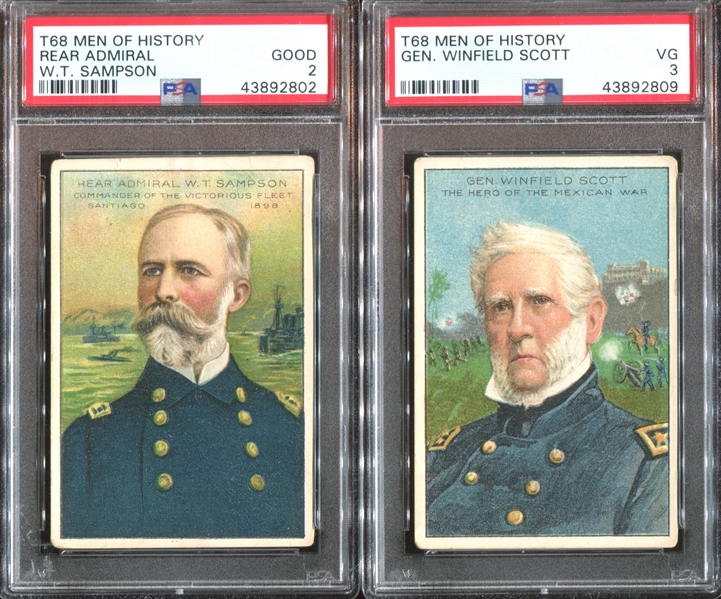 T68 Royal Miner's Extra of History Lot of (5) PSA-Graded Cards