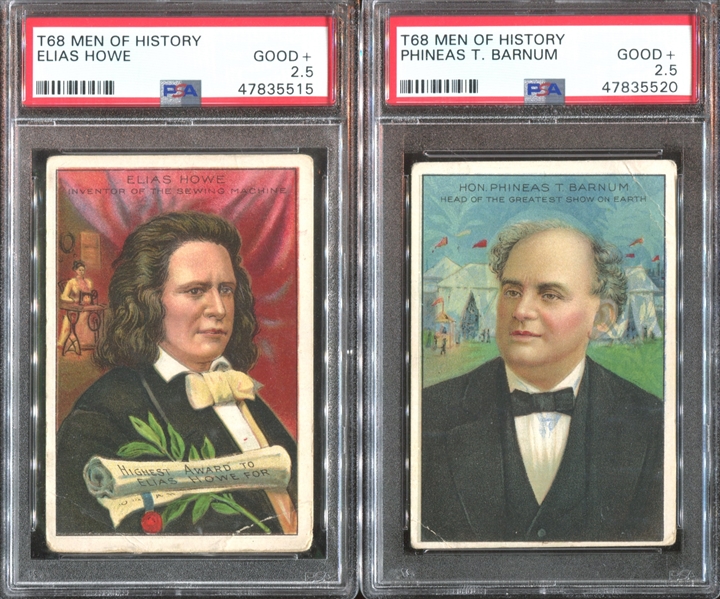 T68 Pan Handle Men of History Lot of (7) PSA-Graded Cards