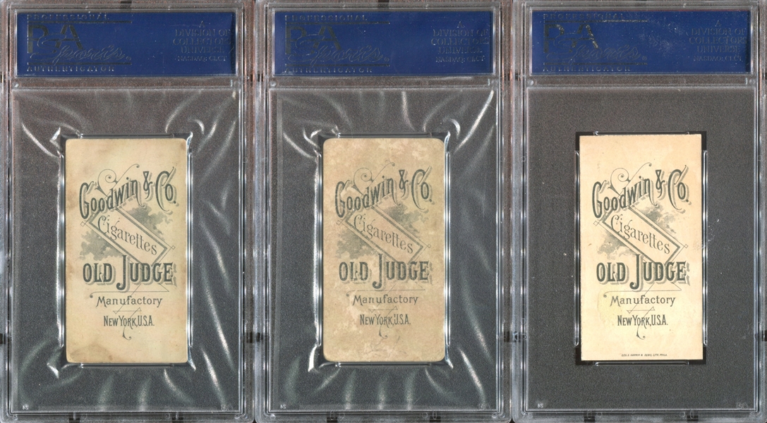 N164 Goodwin Old Judge Flowers Lot of (6) PSA-Graded Cards