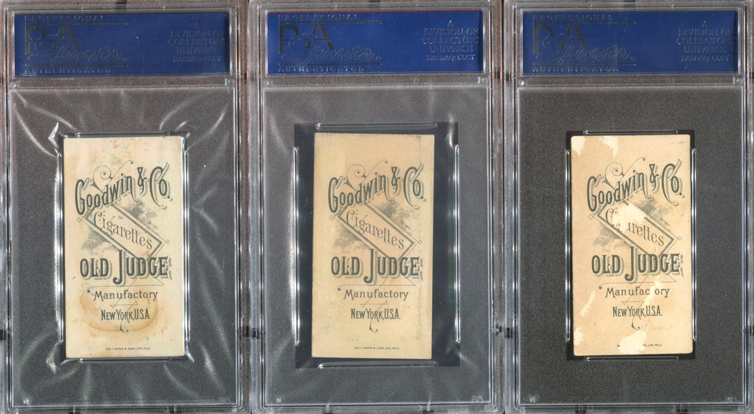 N164 Goodwin Old Judge Flowers Lot of (6) PSA-Graded Cards