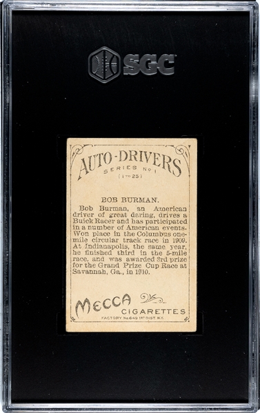 T36 Mecca Auto Drivers Bob Burman SGC4 VG-EX