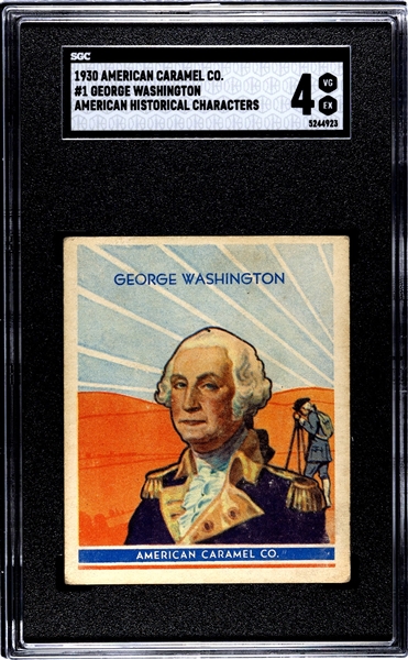 R14 American Caramel Historical Characters #1 George Washington SGC4 VG-EX