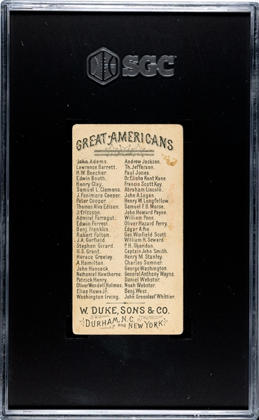 N76 Duke Cigarettes Great Americans James Garfield SGC3 VG