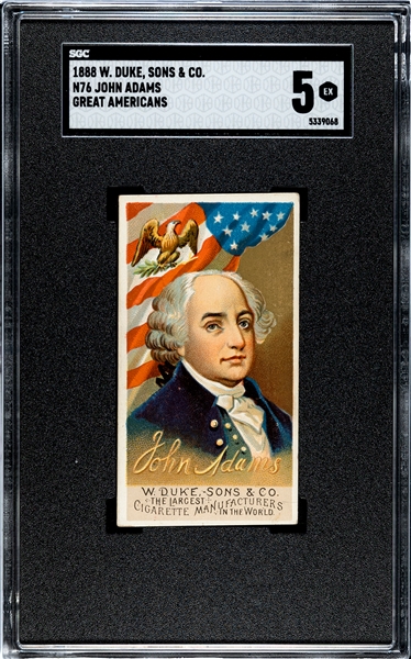 N76 Duke Cigarettes Great Americans John Adams SGC5 EX