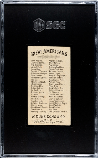 N76 Duke Cigarettes Great Americans John Adams SGC5 EX