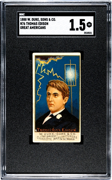 N76 Duke Cigarettes Great Americans Thomas Edison SGC1.5 