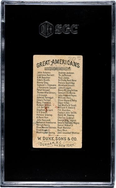 N76 Duke Cigarettes Great Americans Thomas Edison SGC1.5 