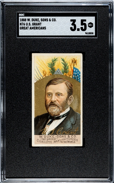 N76 Duke Cigarettes Great Americans U.S. Grant SGC3.5 VG+