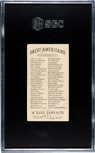 N76 Duke Cigarettes Great Americans U.S. Grant SGC3.5 VG+