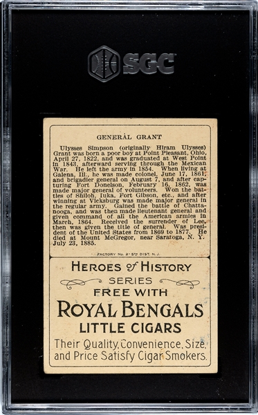 T68 Royal Bengals Heroes of History Gen. U.S. Grant SGC4 VGEX