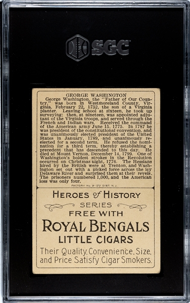 T68 Royal Bengals Heroes of History George Washington SGC4.5 VGEX+