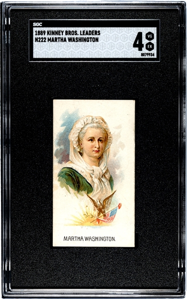 N222 Kinney Leaders Martha Washington (Wide Version) SGC4 VG-EX