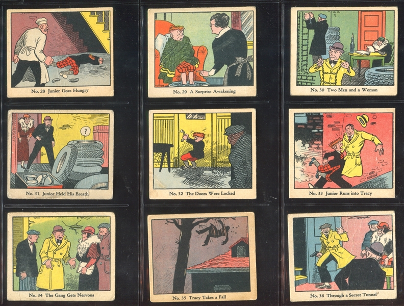 R41 Walter Johnson Candy Dick Tracy Complete Set of (144) Cards