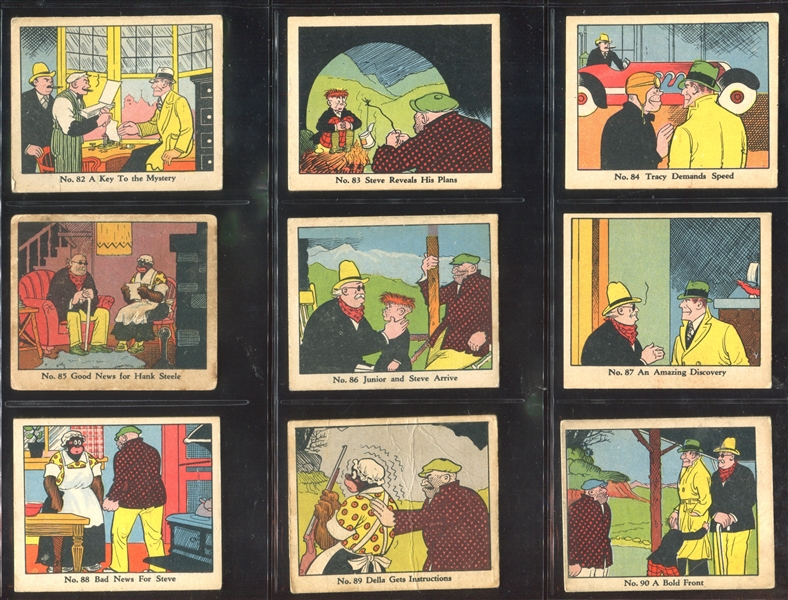 R41 Walter Johnson Candy Dick Tracy Complete Set of (144) Cards