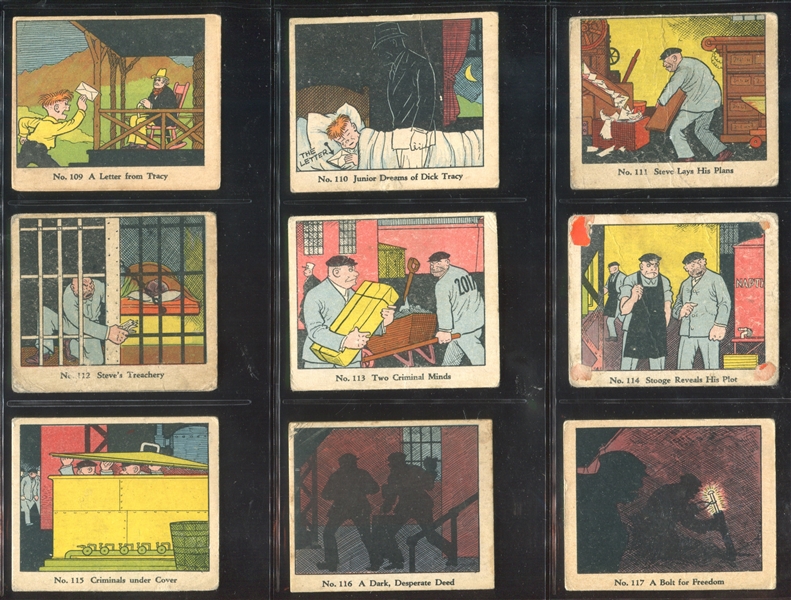 R41 Walter Johnson Candy Dick Tracy Complete Set of (144) Cards