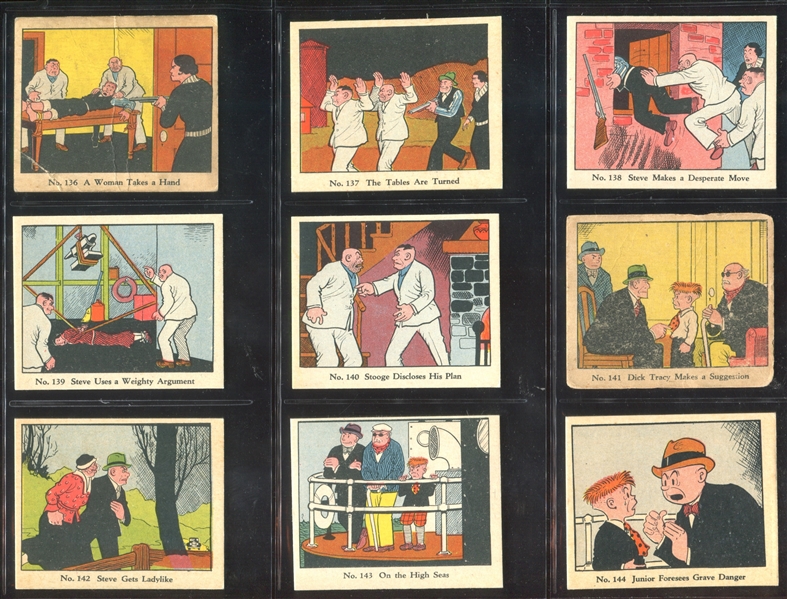 R41 Walter Johnson Candy Dick Tracy Complete Set of (144) Cards