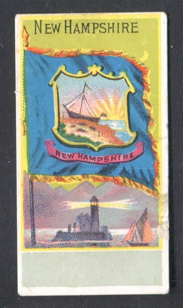 N500A American Eagle Flags of States New Hampshire Type Card