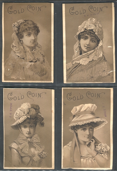 1890's Chicago Stove Works Gold Coin Actresses Lot of (4) Different