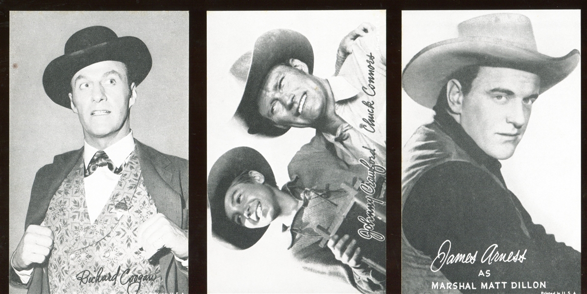 1950's-60's Exhibit Cowboys Lot of (11) Different Cards