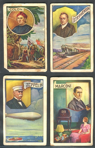 1920's Chocolates Amatiller (Spain) Hombres Eminentes (Series 1) with Columbus, Zeppelin and Marconi