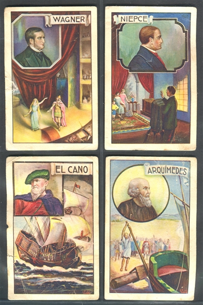 1920's Chocolates Amatiller (Spain) Hombres Eminentes (Series 1) with Columbus, Zeppelin and Marconi