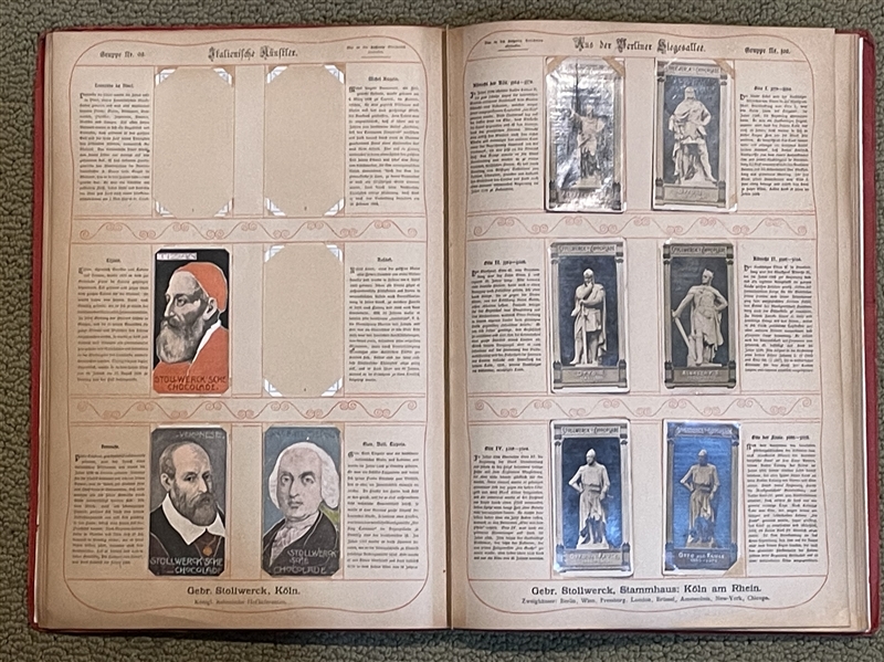 1899 Stollwerck Album 3 Complete with (360) Cards with DaVinci, Michaelangelo and Many More