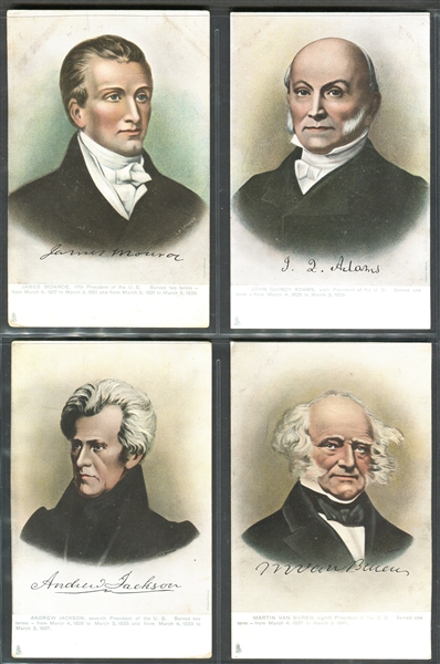 1905 Tucks Postcards Presidents Set of (25) With Washington, Lincoln, Jefferson, Grant and Roosevelt